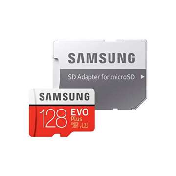 Samsung Evo Plus Class 10 UHS-I microSDXC U3 with Adapter (128GB MB-MC128GA/APC)