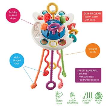 Ricarto Baby Montessori Sensory Toys - Toddler Travel Toys Educational Learning Activities - Gifts f...