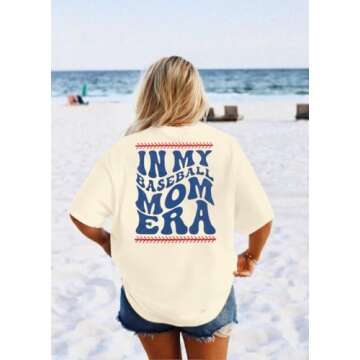 Oversized Baseball Mom Shirt for Game Day & Casual Wear