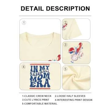 Oversized Baseball Mom Shirt for Game Day & Casual Wear