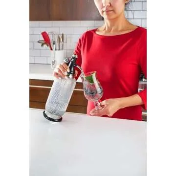 iSi North America Classic Sodamaker, 1 Quart - Stainless Steel Carbonation System for Sparkling Wate...