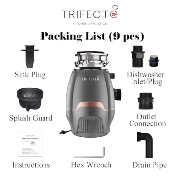 Trifecte Pro 3/4 HP Garbage Disposal - Quiet & Powerful Solution