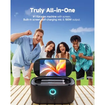 Ikarao Smart Karaoke Machine with Screen & Mics