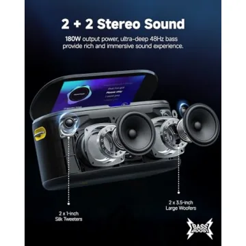 Ikarao Smart Karaoke Machine with Screen & Mics