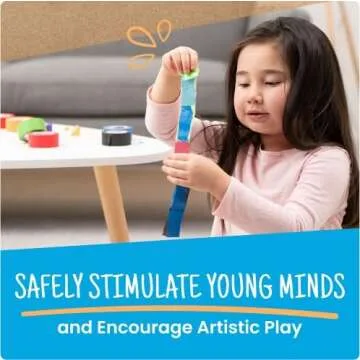 Craftzilla Colored Masking Tape - 11 Roll Multi-Pack, 825 Ft x 1 in Colorful Craft Tape– Great for Arts & Crafts, Kids, Labeling and Color-Coding