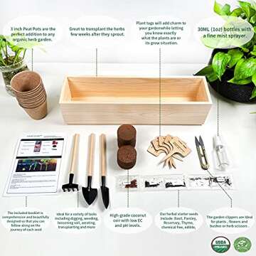 Hand-Mart Herb Garden Kit - Grow 5 Delicious Herbs at Home