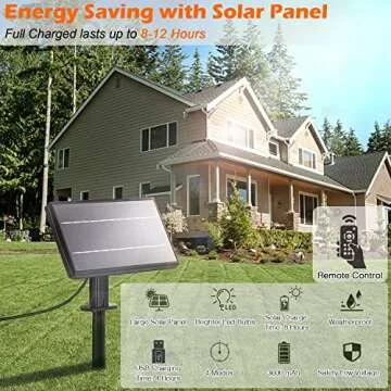 Versatile Solar Outdoor String Lights with Remote Control