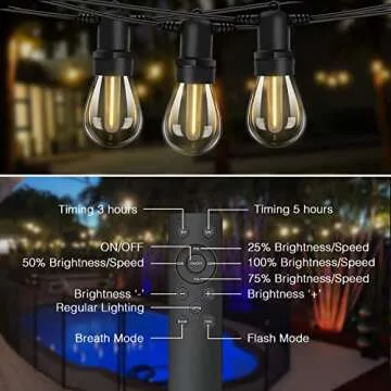 Versatile Solar Outdoor String Lights with Remote Control