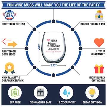 You're Obviously Going To Be My Maid Of Honor Funny Stemless Wine Glass 15oz – Bridesmaid Proposal Gifts for Best Friend or MOH - Perfect Present for Wedding or Bachelorette Party