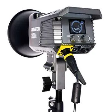 Aputure Amaran 200x Bi-Color 2700-6500k LED Video Light, CRI 95+ TLCI 96+, 200w DC/AC Power Supply, APP Control Continuous Studio LED Light for Portrait,Studio,Interview and Filming