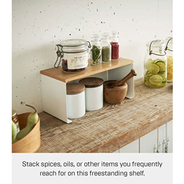 Yamazaki Stackable Kitchen Rack - Modern Organizer for Counters