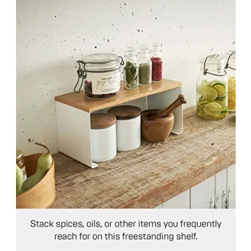 Yamazaki Stackable Kitchen Rack - Modern Organizer for Counters