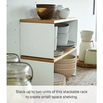 Yamazaki Stackable Kitchen Rack - Modern Organizer for Counters