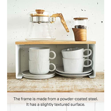 Yamazaki Stackable Kitchen Rack - Modern Organizer for Counters