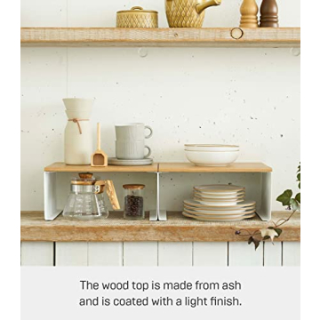 Yamazaki Stackable Kitchen Rack - Modern Organizer for Counters