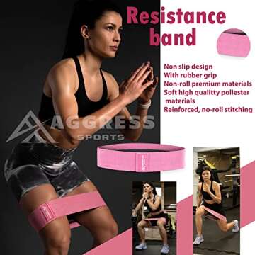 8 Pcs Pink Premium Barbell Pad Set - Barbell Pad For Hip Thrust | Perfect Ankle Straps For Cable Machines Women | Essentials Gym Accessories/Equipment For Women | Workout Gym Kit With Carry Bag