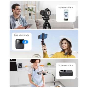 BAILIXIN Wireless Lavalier Microphone - Pro Sound, Long Battery