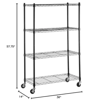 Amazon Basics 4-Shelf Adjustable Heavy-Duty Storage Rack