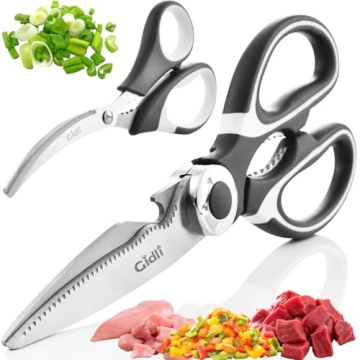 Gidli Kitchen Shears Set with Lifetime Warranty - Sharp & Versatile