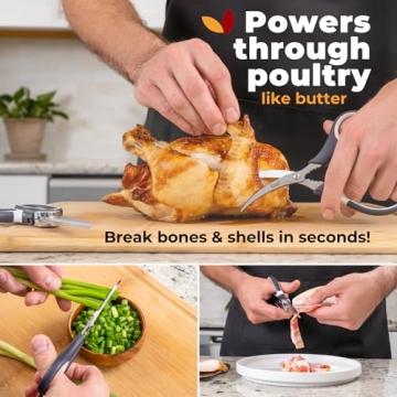 Gidli Kitchen Shears Set with Lifetime Warranty - Sharp & Versatile