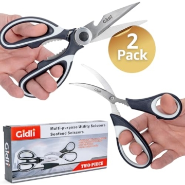 Gidli Kitchen Shears Set with Lifetime Warranty - Sharp & Versatile