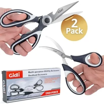 Gidli Kitchen Shears Set with Lifetime Warranty - Sharp & Versatile