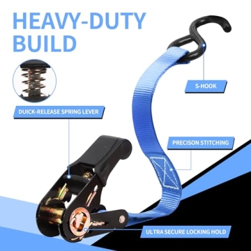 Durable 15ft Ratchet Straps for all your Cargo Needs