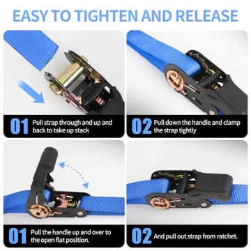 Durable 15ft Ratchet Straps for all your Cargo Needs