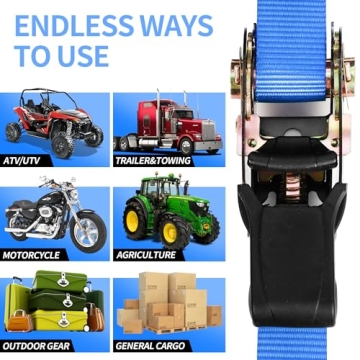 Durable 15ft Ratchet Straps for all your Cargo Needs