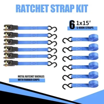Durable 15ft Ratchet Straps for all your Cargo Needs