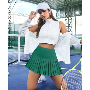 JoyGirl Pleated Tennis Skirt High Waisted Golf Skort with Pockets