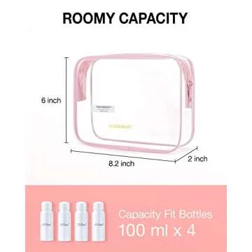 BAGSMART Clear Toiletry Bags - TSA Approved Travel Essential