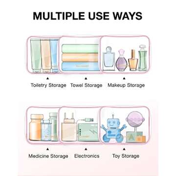 BAGSMART Clear Toiletry Bags - TSA Approved Travel Essential