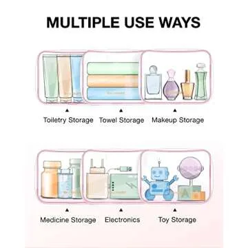 BAGSMART Clear Toiletry Bags - TSA Approved Travel Essential