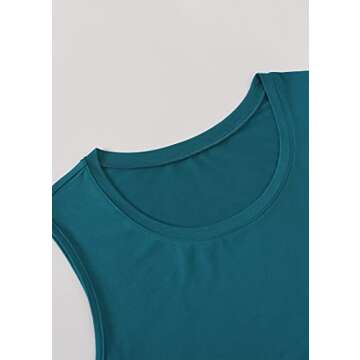 Latuza Women's Viscose Pajama Tank Top Shorts Lounge Set L Navy Teal