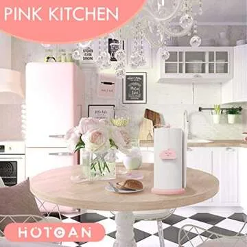 HOTCAN Pink Paper Towel Holder with Bottle Opener