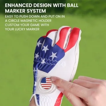 Premium USA Flag Golf Gloves for Right-Handed Players