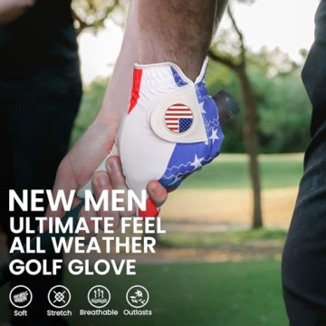 Premium USA Flag Golf Gloves for Right-Handed Players