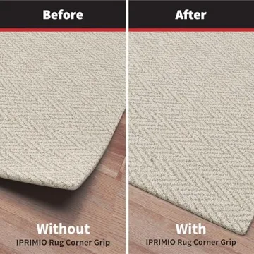 NeverCurl Rug Corner Grippers - V Shape Design for Curling