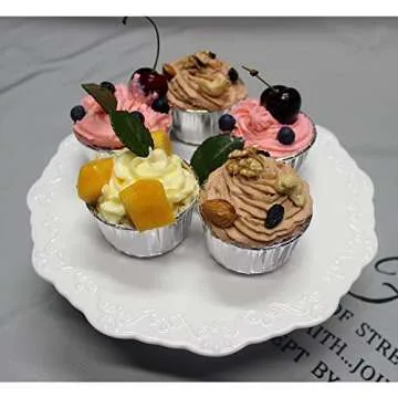 BPFY Elegant 8-Inch Ceramic Cake Stand for All Occasions