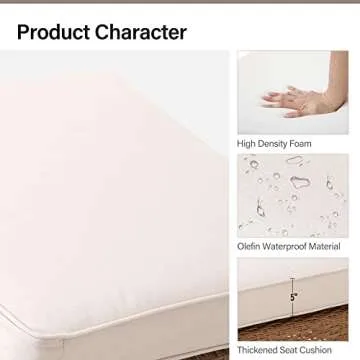 LAUSAINT HOME Outdoor Patio Furniture, 8 Piece Outdoor Sectional Sofa PE Rattan Wicker Patio Conversation Sets,All Weather Patio Furniture Set with Thick Cushions for Garden, Poolside, Backyard(Beige)