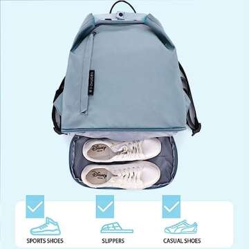 SDELABSub Beach bag, Swimming Equipment Backpack Bag,Beach Backpack,Sports Duffel Bags,Pool Bag With Wet & Dry Compartments for Swimsuit and Shoe Compartments,Wet Dry Bag for Dirty Yoga Gym Clothes