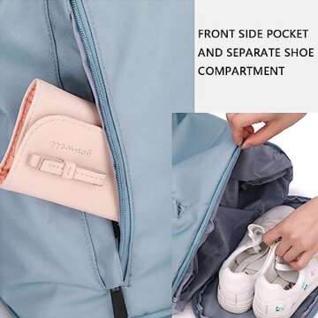 SDELABSub Beach bag, Swimming Equipment Backpack Bag,Beach Backpack,Sports Duffel Bags,Pool Bag With Wet & Dry Compartments for Swimsuit and Shoe Compartments,Wet Dry Bag for Dirty Yoga Gym Clothes