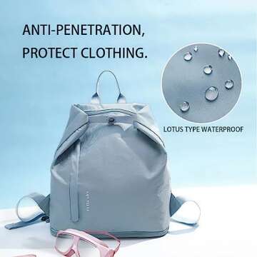 SDELABSub Beach bag, Swimming Equipment Backpack Bag,Beach Backpack,Sports Duffel Bags,Pool Bag With Wet & Dry Compartments for Swimsuit and Shoe Compartments,Wet Dry Bag for Dirty Yoga Gym Clothes