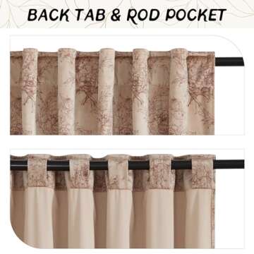 StangH Velvet Flower Curtains for Home Décor