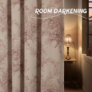 StangH Velvet Flower Curtains for Home Décor