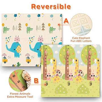 Firares XL Foldable Waterproof Baby Play Mat for Infants