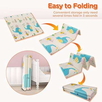 Firares XL Foldable Waterproof Baby Play Mat for Infants
