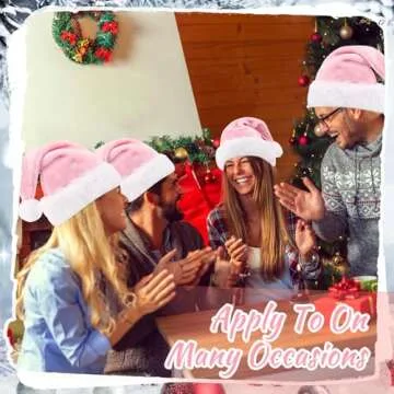 Vicenpal 50 Pcs Bulk Santa Hats - Perfect for Christmas Fun!