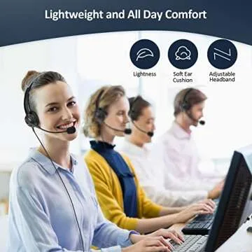 AGPtEK Corded Telephone with Headset for Clear Calls